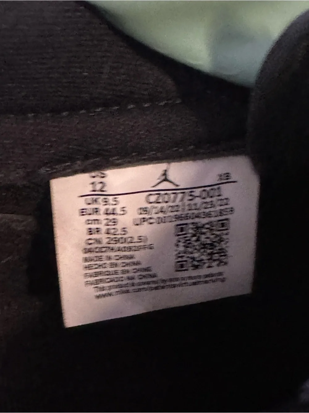 Nike AIR JORDAN 1 Retro OG in Black Cement Men’s Size 12